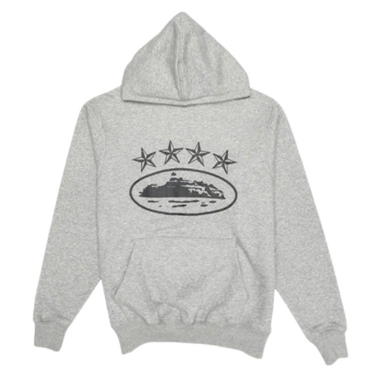 Corteiz 4starz Logo Gris Sudadera