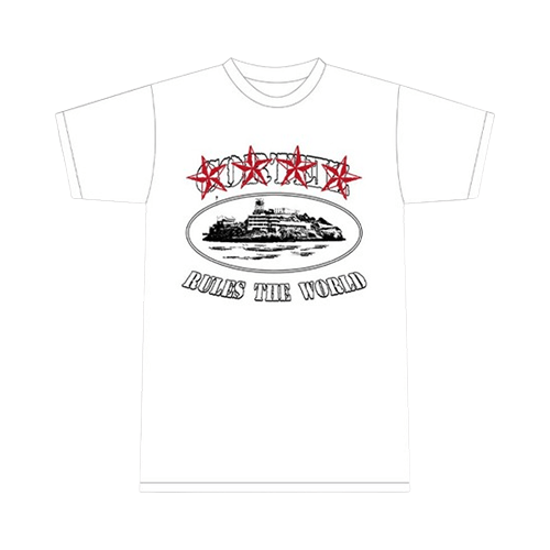 Corteiz Alcatraz Rules Blanca Camiseta