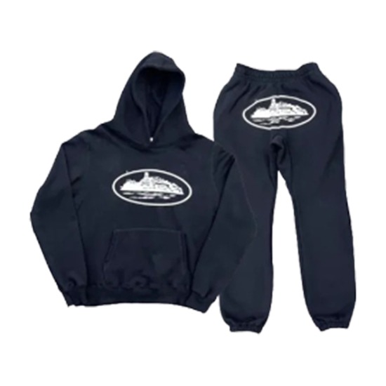 Corteiz Logo Alcatraz Negro Chandal