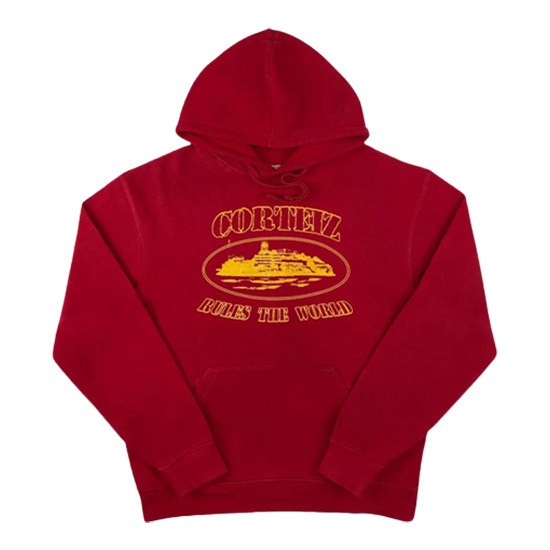 Corteiz Alcatraz Rules Roja Sudadera