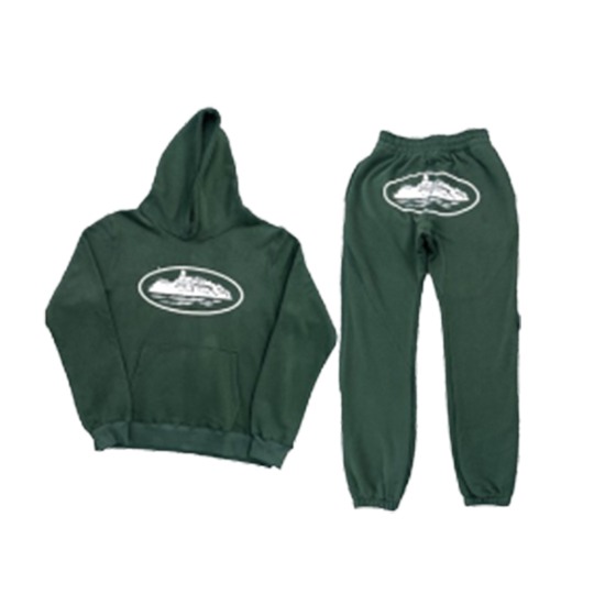 Corteiz Logo Alcatraz Verde Chandal